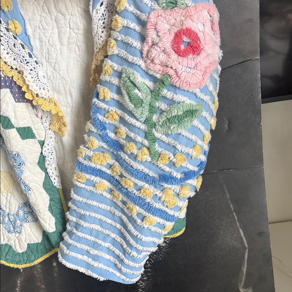 Handmade Vintage Quilted Jacket Patchwork - image 7